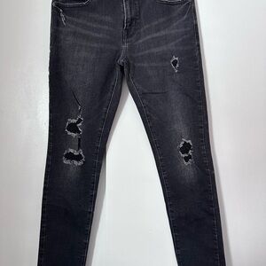 American Eagle Outfitters Black Ripped Skinny Jeans